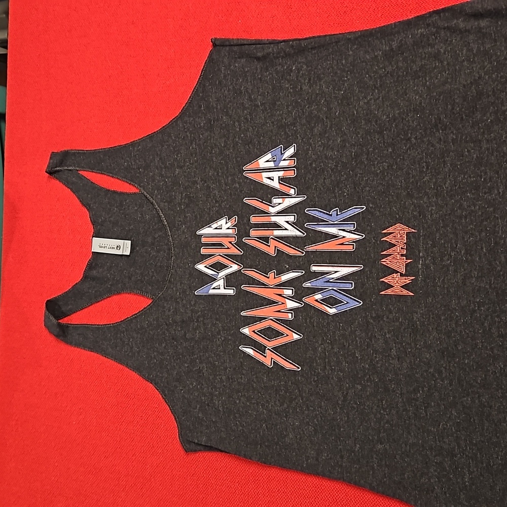 DEF LEPPARD Pour Some Sugar On Me tank official band merch Large EUC